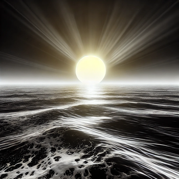 Calm and powerful sea like an untouched concept